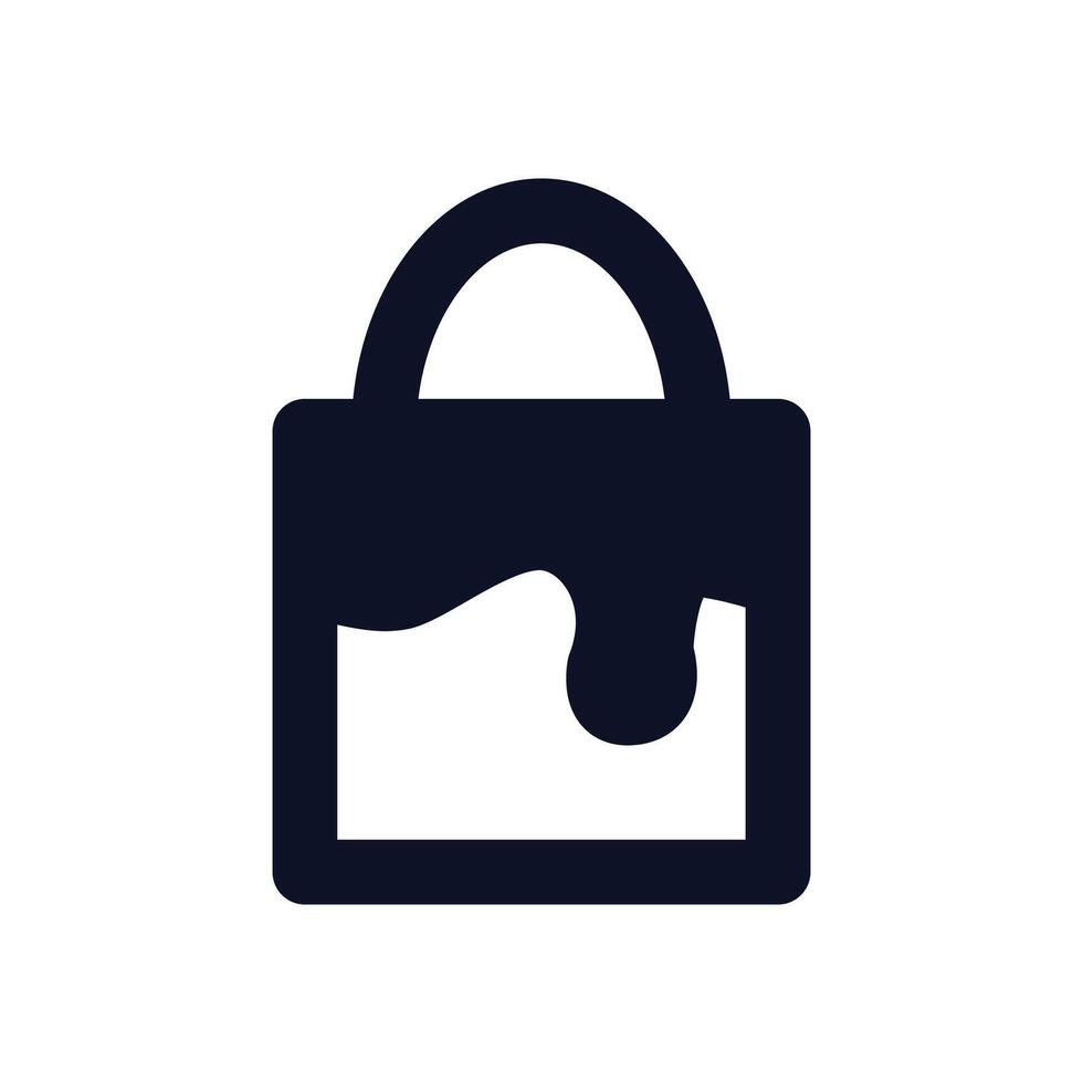 Vector padlock and unlocked flat vector illustration