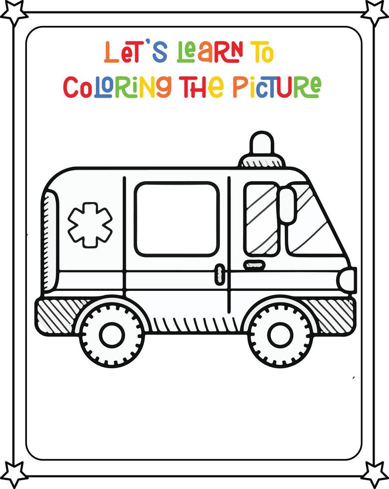 drawing vector image ambulance