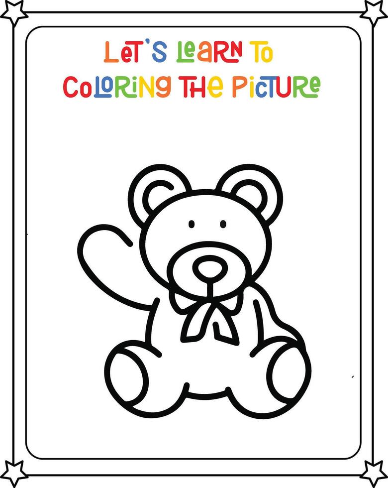 drawing vector image bear bye