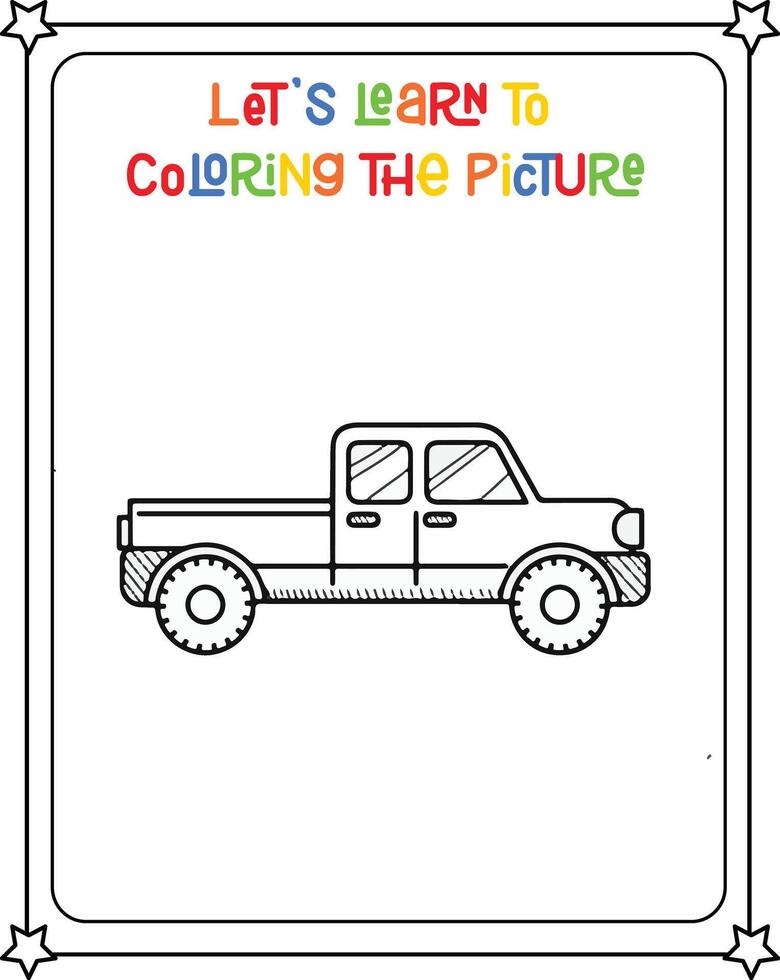 drawing vector image a car