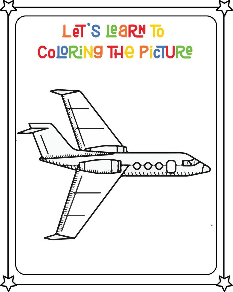 drawing vector image aircraft