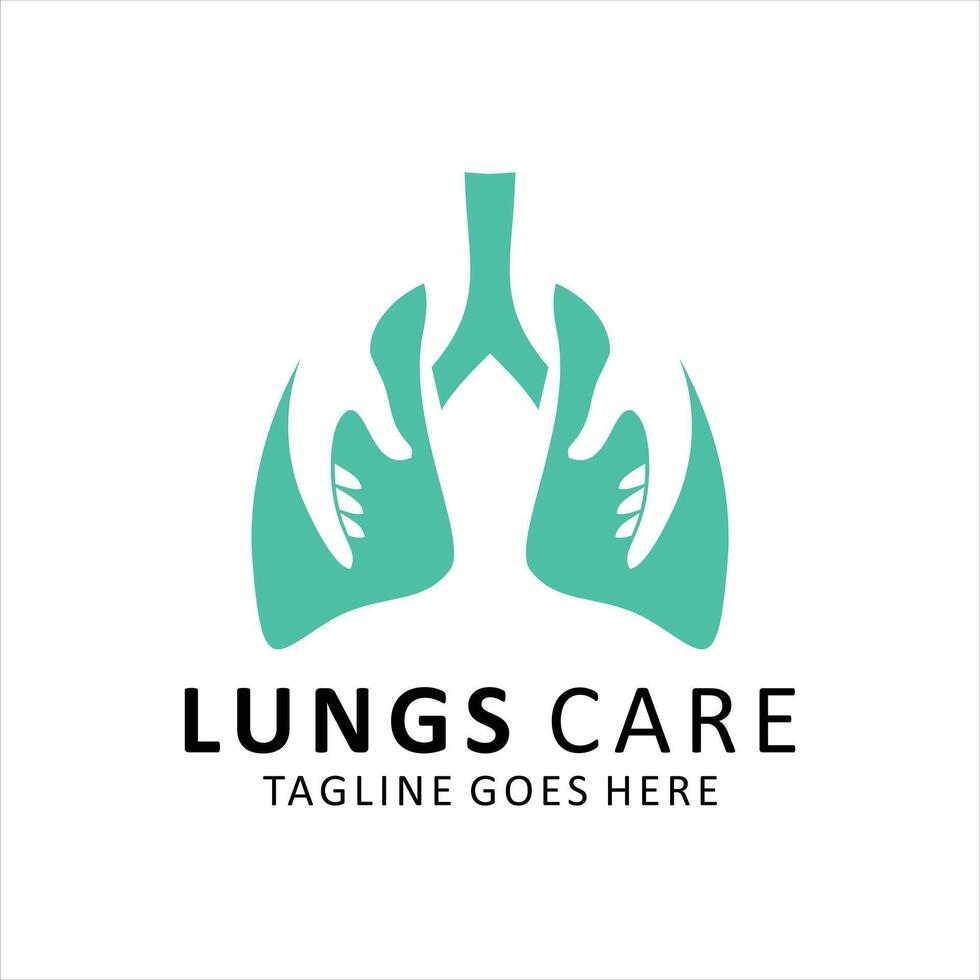 Lungs health Design Concept Lungs Care Logo Template Design Vector