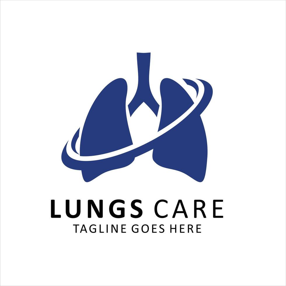 lungs care logo designs for protection and insurance health logo designs vector