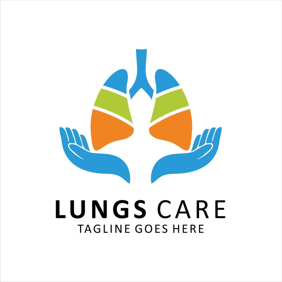 Lungs health Design Concept Lungs Care Logo Template Design Vector