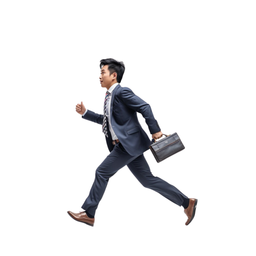 AI generated business man on transparent background png
