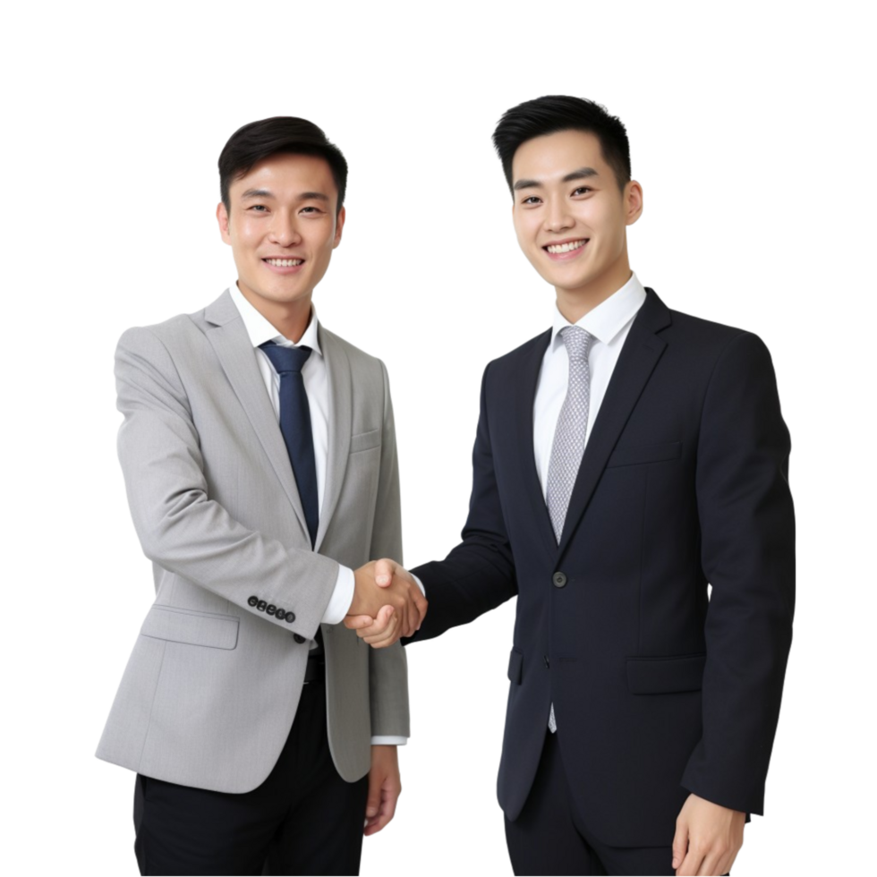 AI generated business man on transparent background png