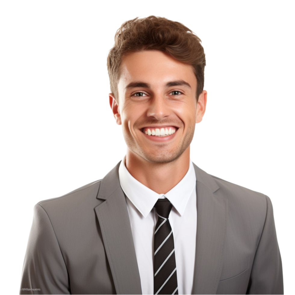 AI generated business man on transparent background png