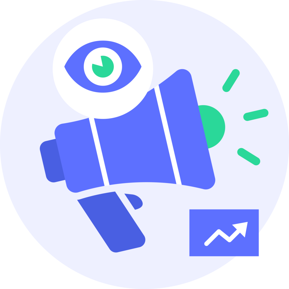 ad impressions modern icon illustration png