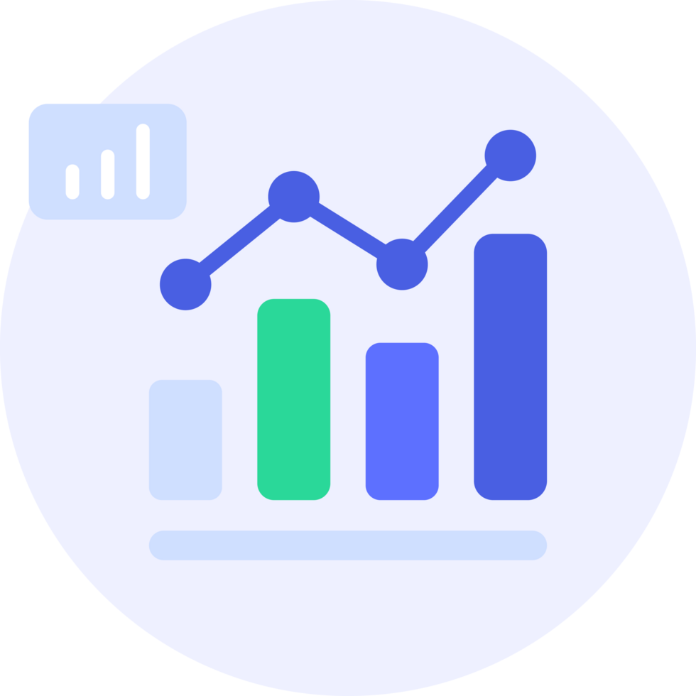 bar chart modern icon illustration png
