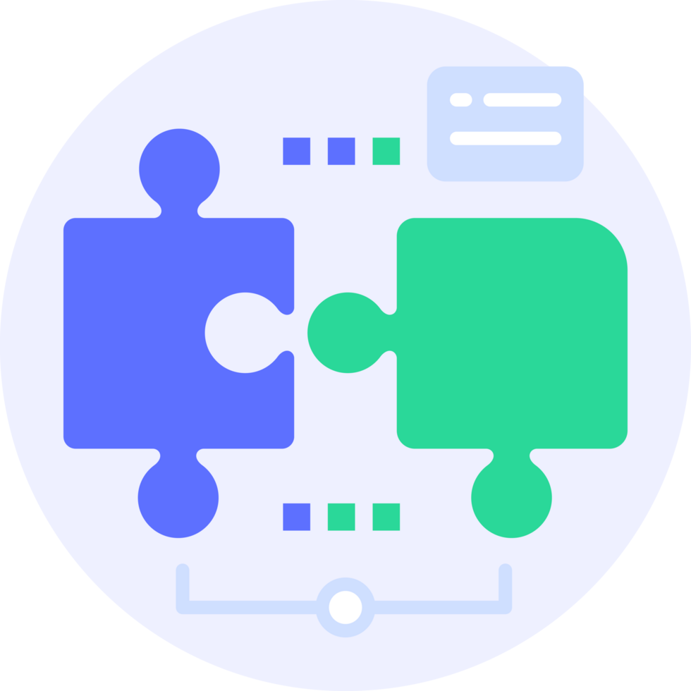 connect jigsaw puzzle modern icon illustration png