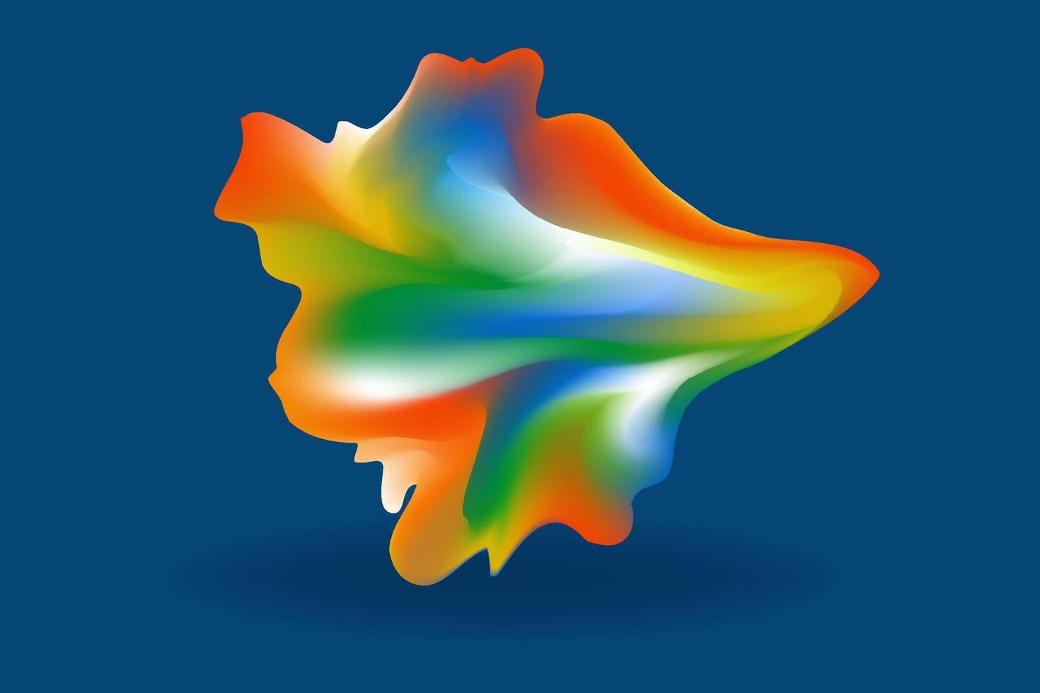 3d vector resumen formar en arco iris calor mapa colores degradado en azul antecedentes. de moda futurista elemento Perfecto para resumen diseños, web, imprimir, medios de comunicación