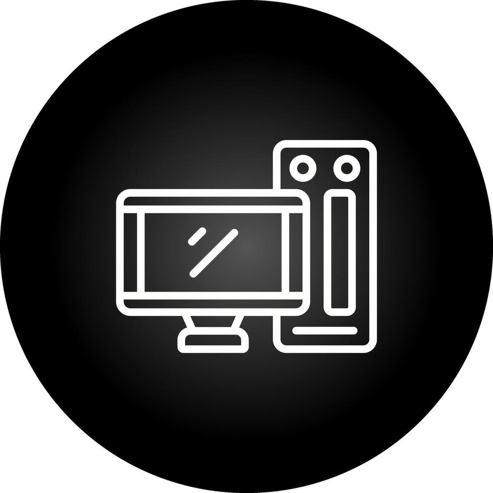 Desktop Computer Vector Icon