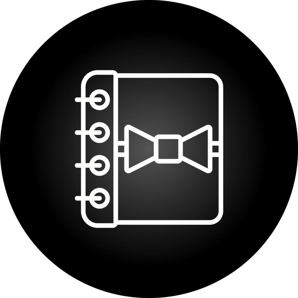 Notebook with Ribbon Vector Icon
