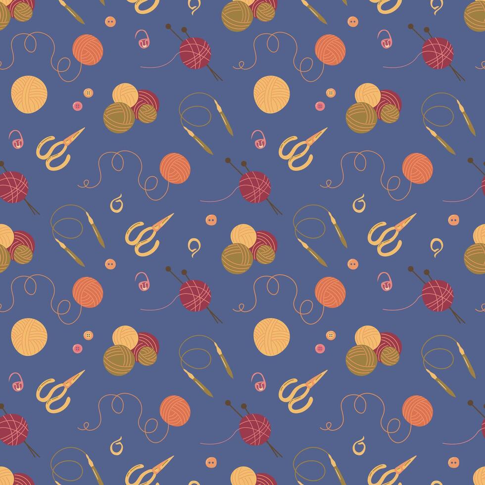 WKnitting a seamless pattern. Designs for fabric, textiles, wallpaper, packaging. vector