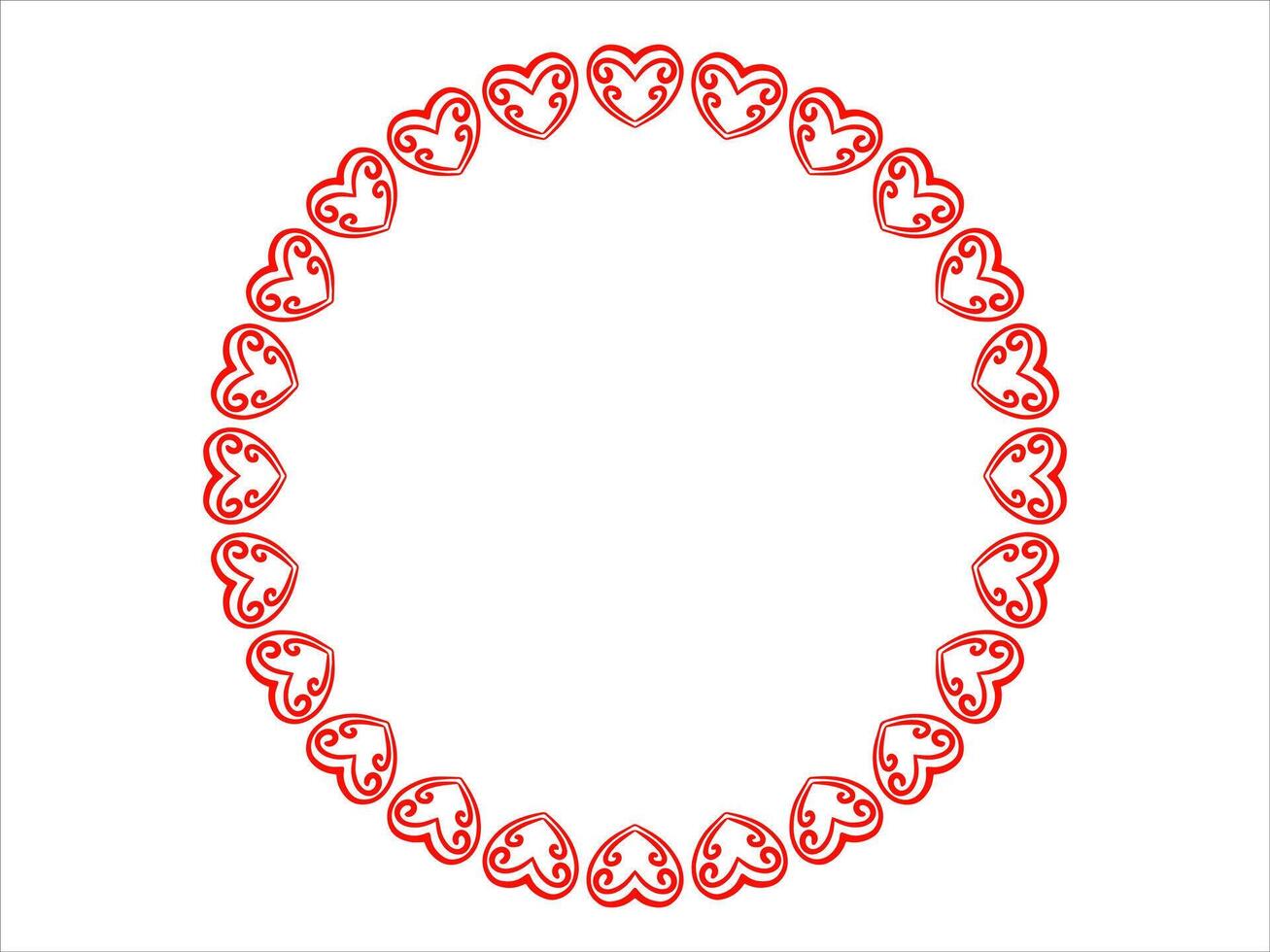 Frame Heart Background Valentines Day vector