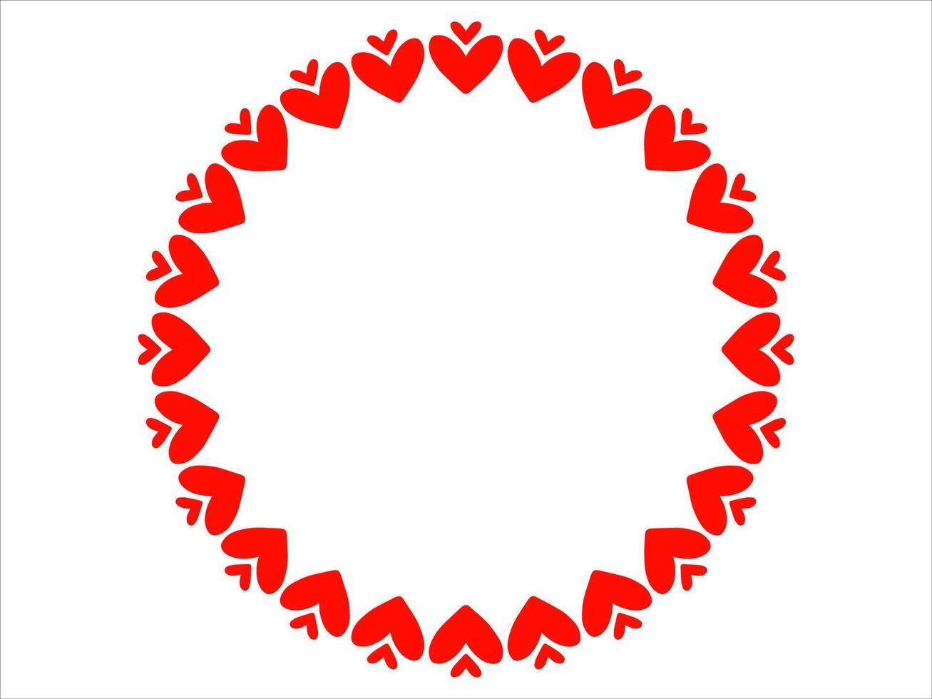 Frame Heart Background Valentines Day vector