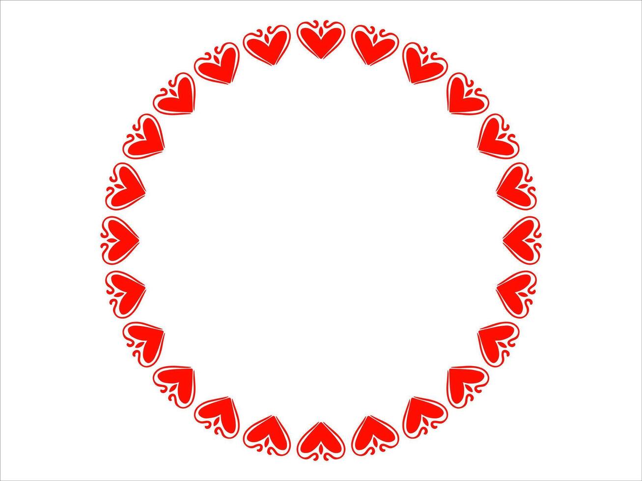 Frame Heart Background Valentines Day vector