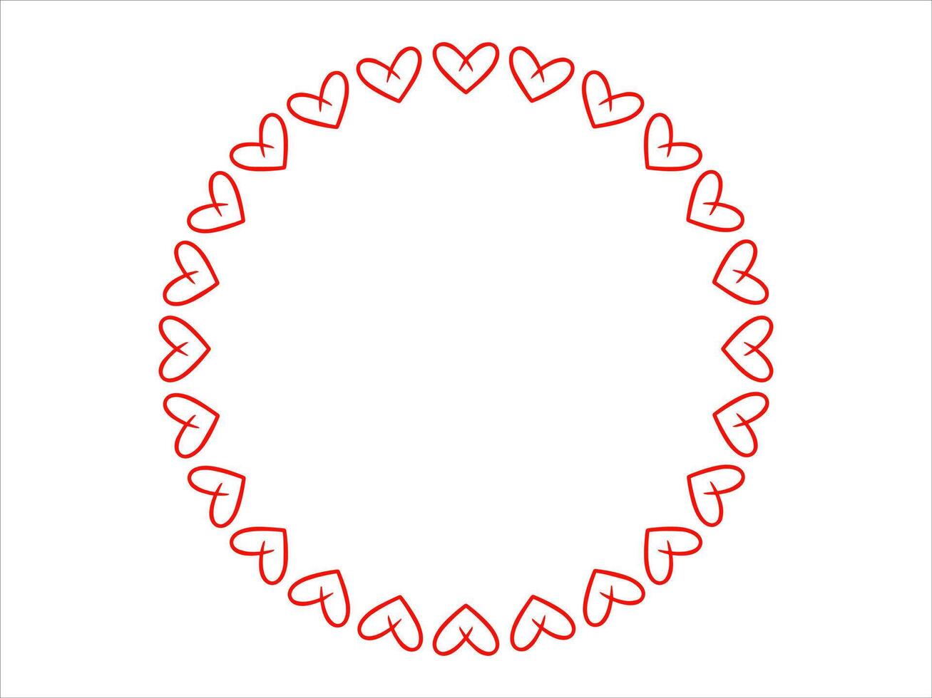 Valentine Heart Frame Background Illustration vector