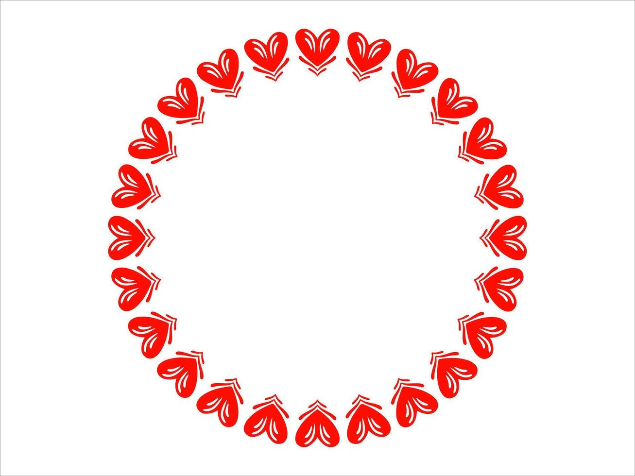 Heart Frame Background Valentine Day vector