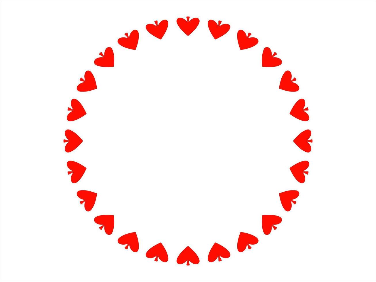 Valentine Heart Frame Background Illustration vector