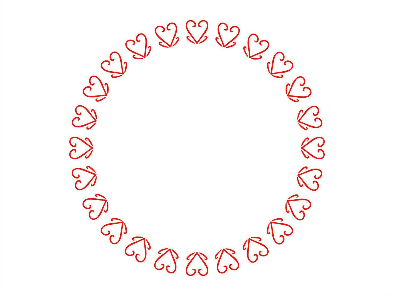Frame Heart Background Valentines Day vector