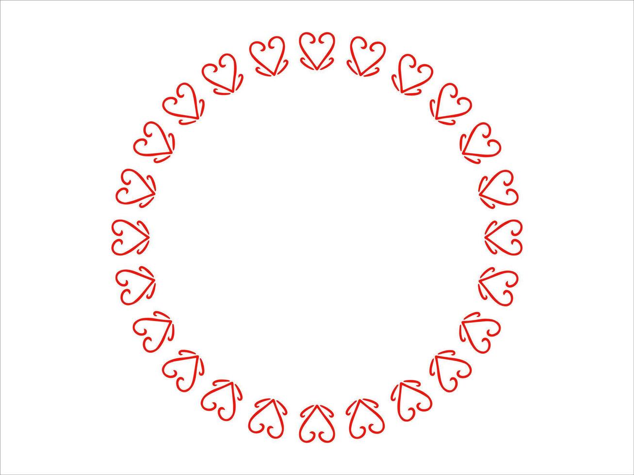 Frame Heart Background Valentines Day vector