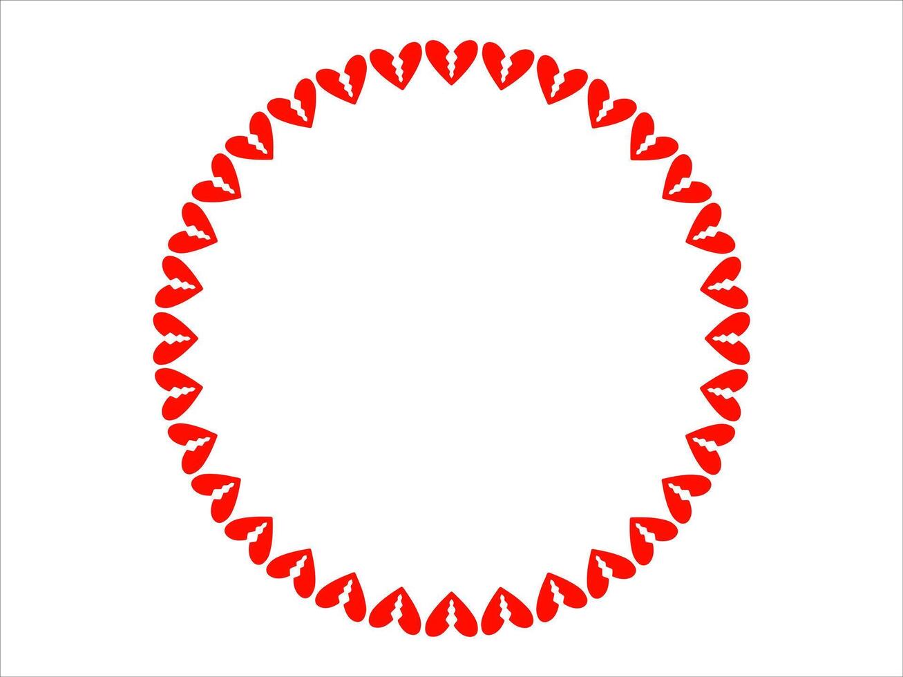 Heart Frame Background Valentine Day vector