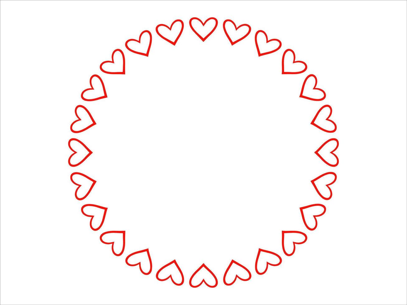 Frame Heart Background Valentines Day vector