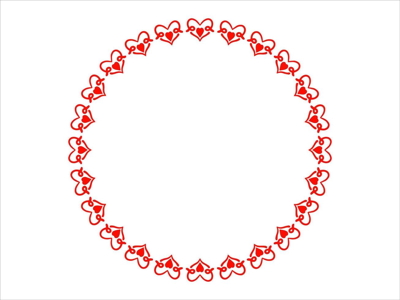 Frame Heart Background Valentines Day vector