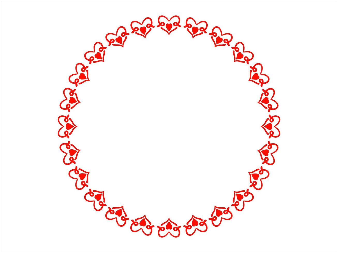 Frame Heart Background Valentines Day vector