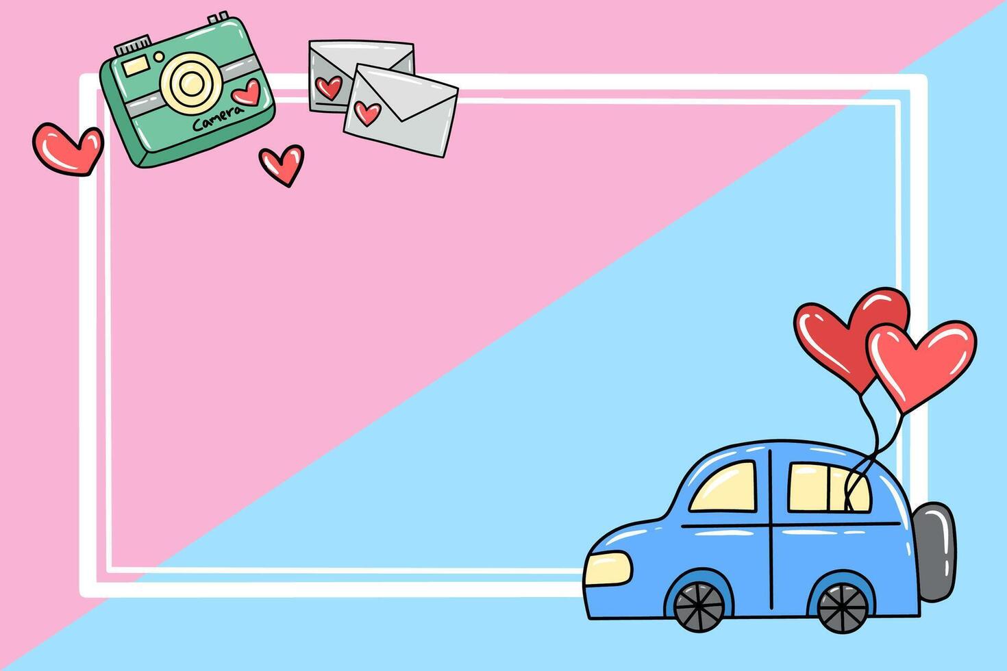 Valentine Background with Ornament Illustration vector