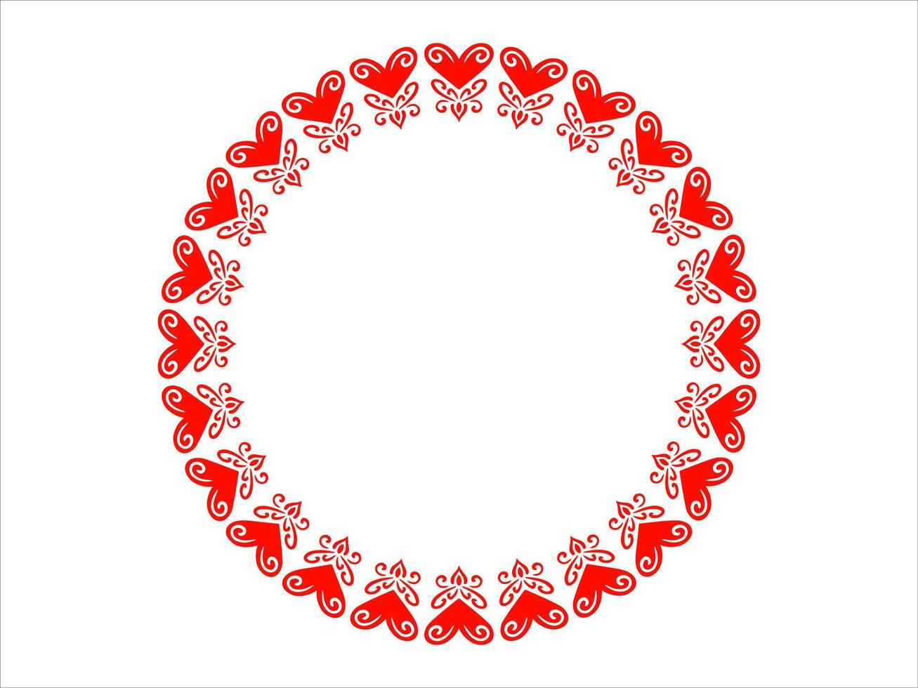 Frame Heart Background Valentines Day vector