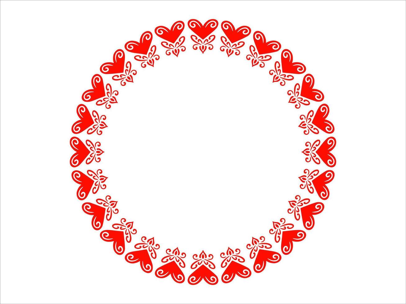 Frame Heart Background Valentines Day vector