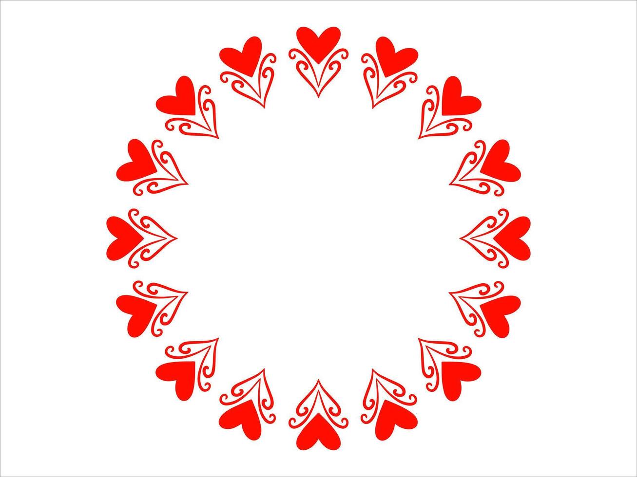 Frame Heart Background Valentines Day vector