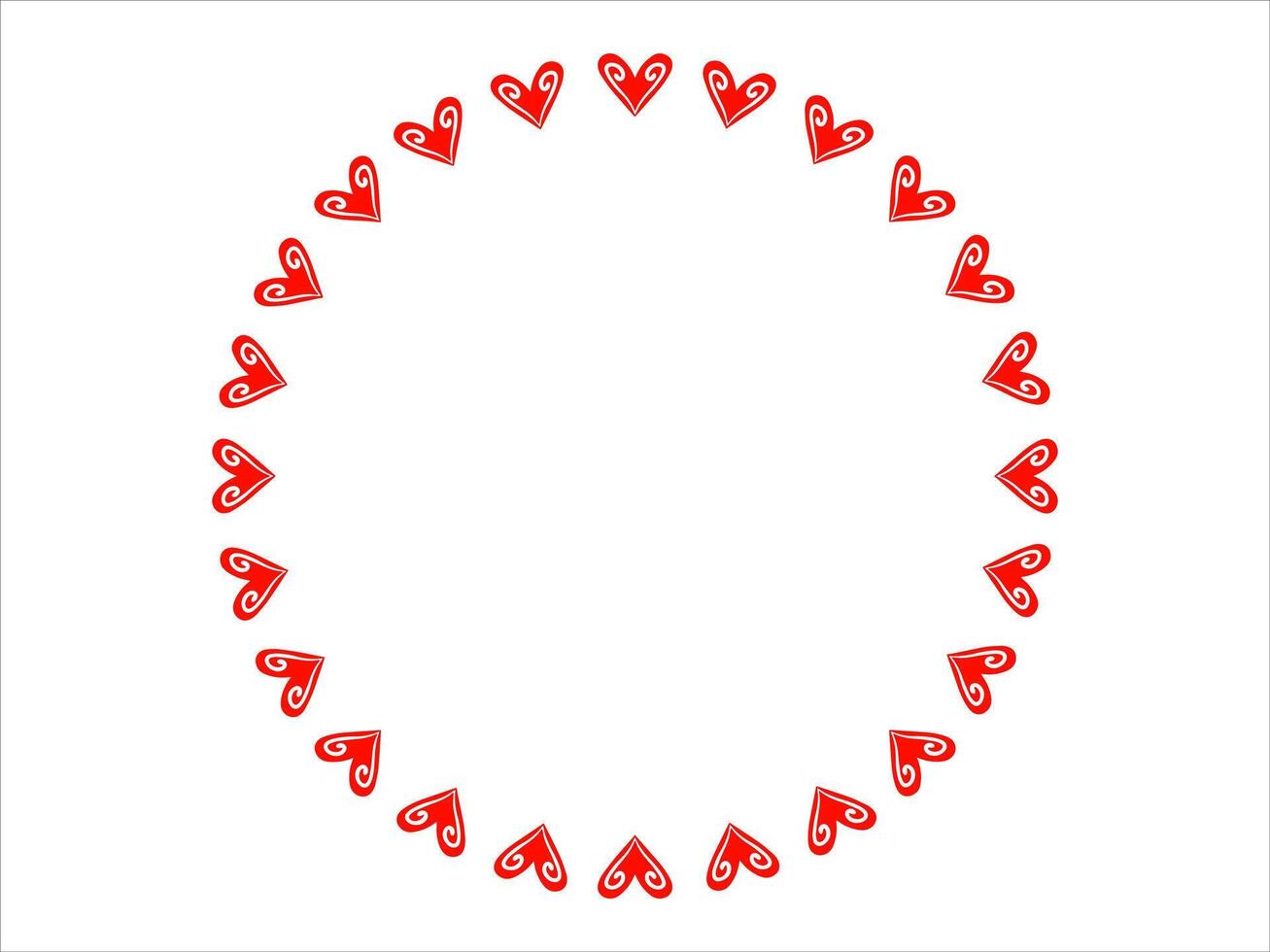 Heart Frame Background Valentine Day vector