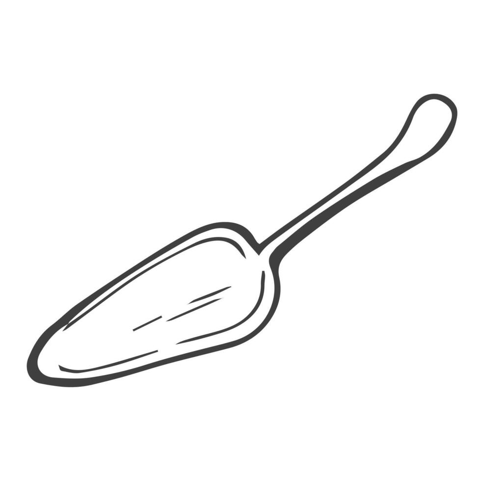 Sketch spatula for cakes, knife blade for cake. Vector. vector