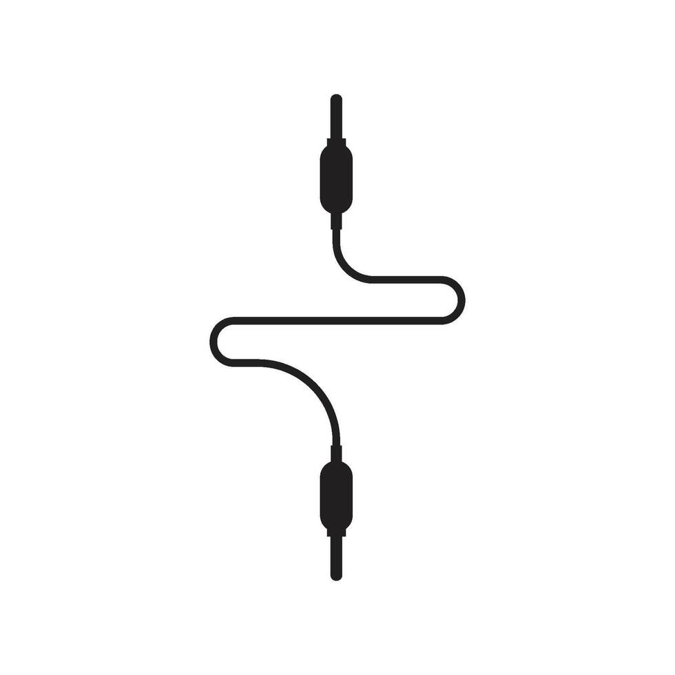 mic cable icono vector