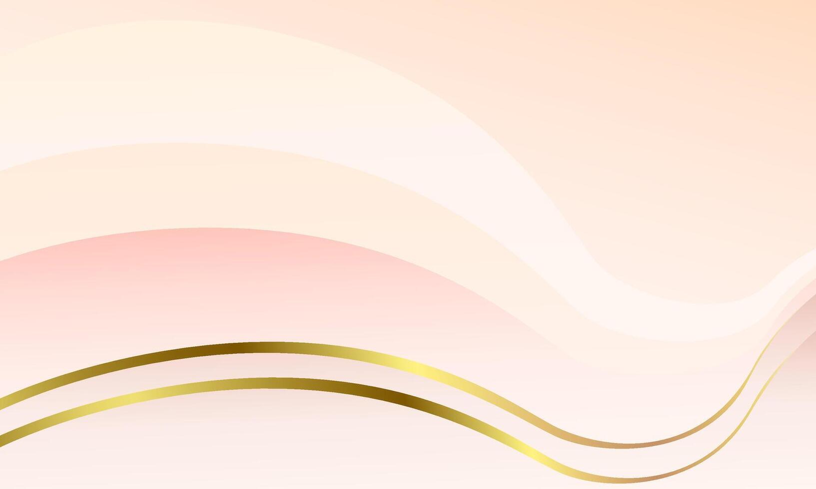 Abstract background with golden lines and waves. Vector illustration for your design.