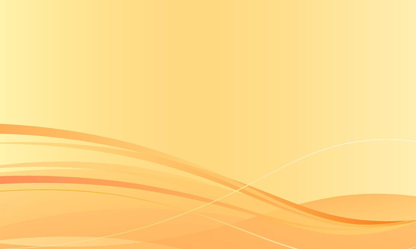 Abstract yellow orange background with smooth lines. Vector illustration for your design.