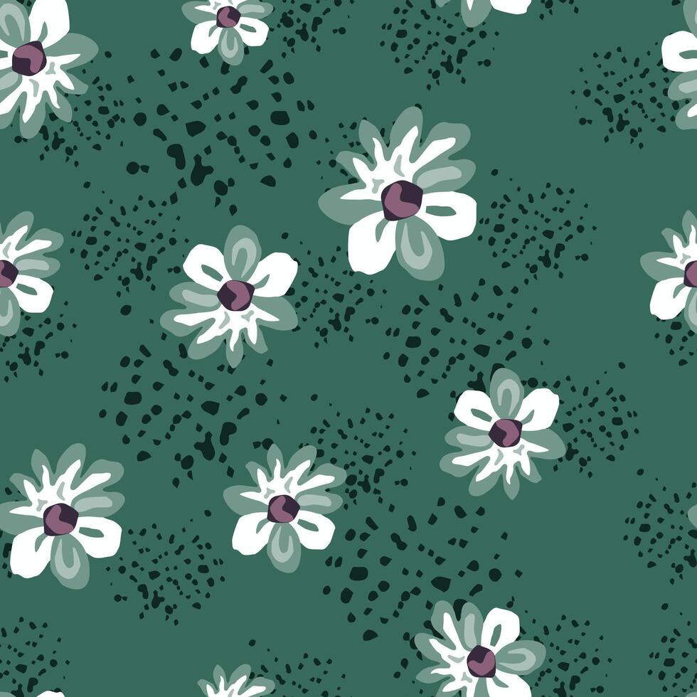 Charming seamless floral pattern with daisies in pastel hues. vector