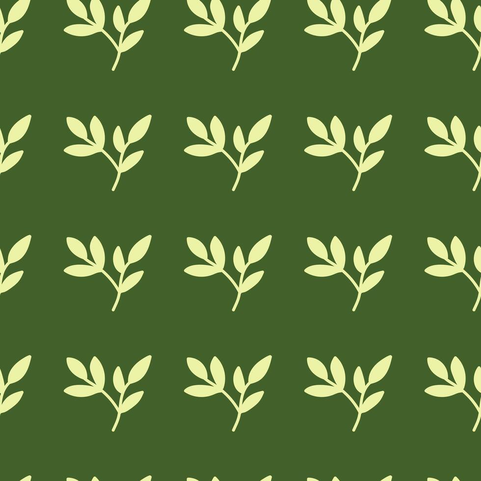 Chic and organic seamless pattern with leaves and herbs. vector