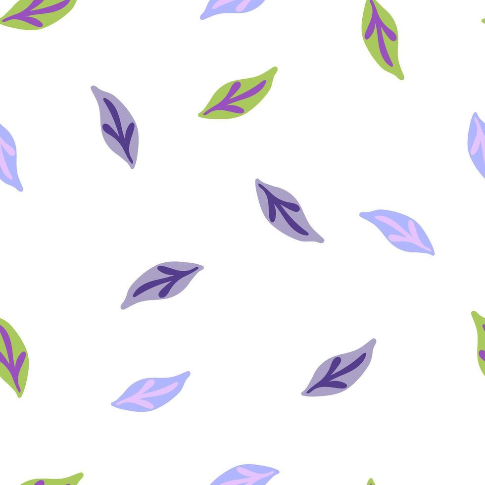 Vibrant, seamless botanical illustration with a fresh leaves. vector