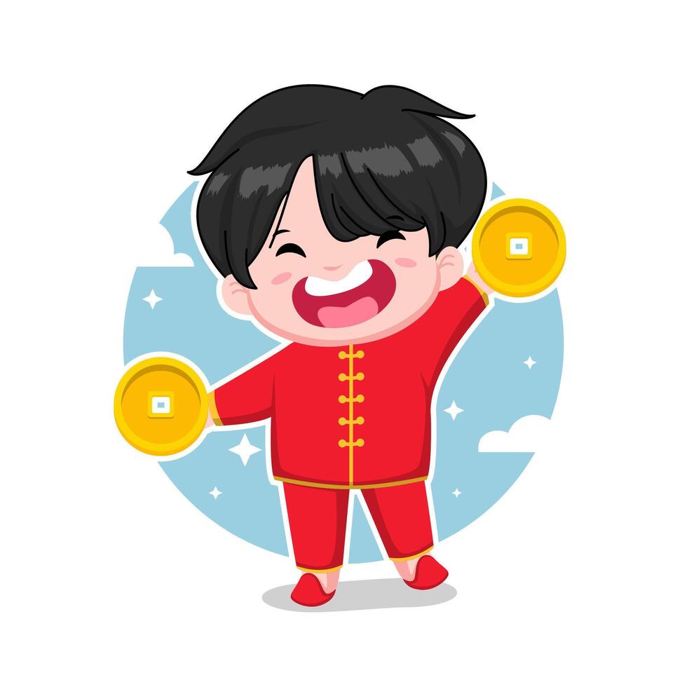 chinese new year cartoon illustration vector