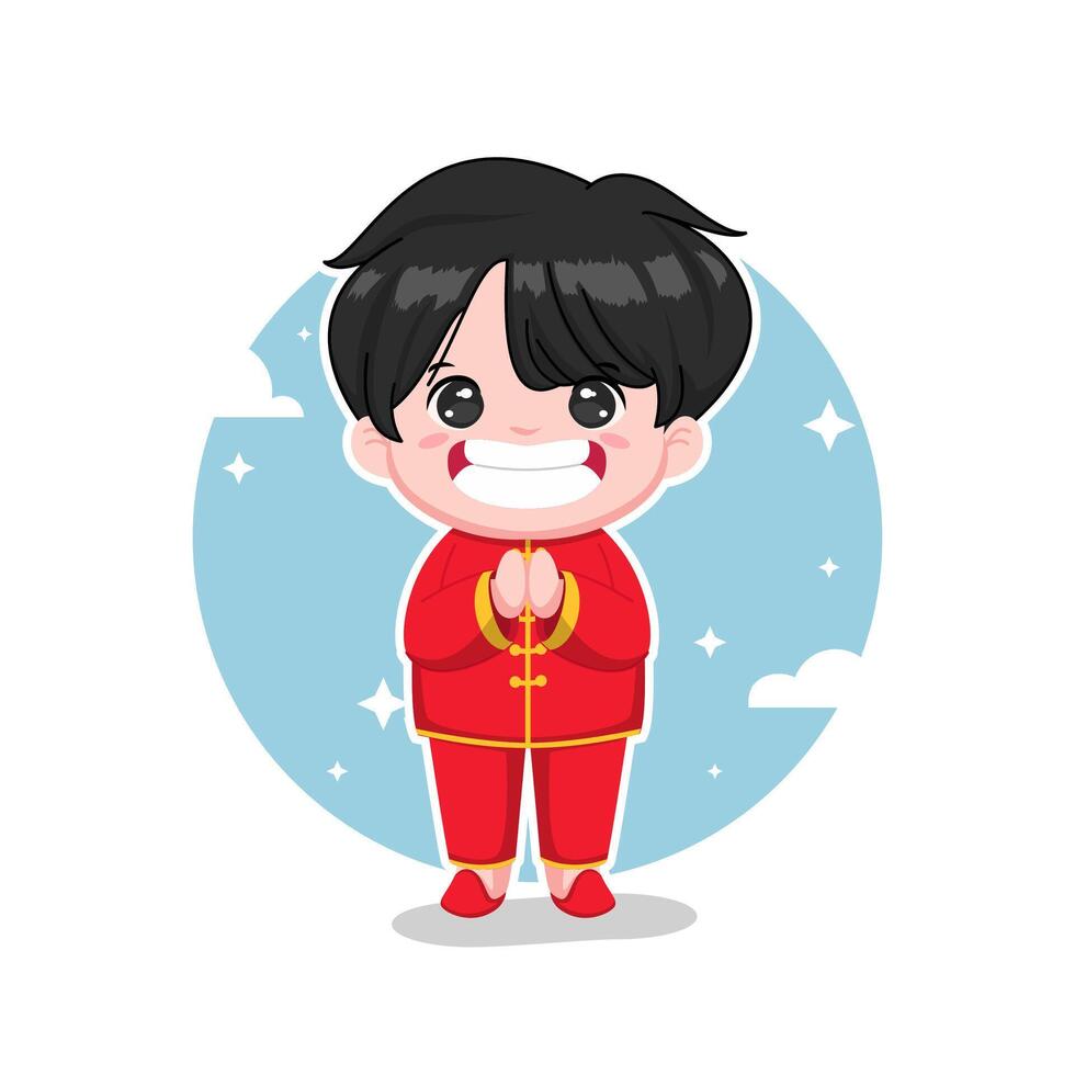 chinese new year cartoon illustration vector