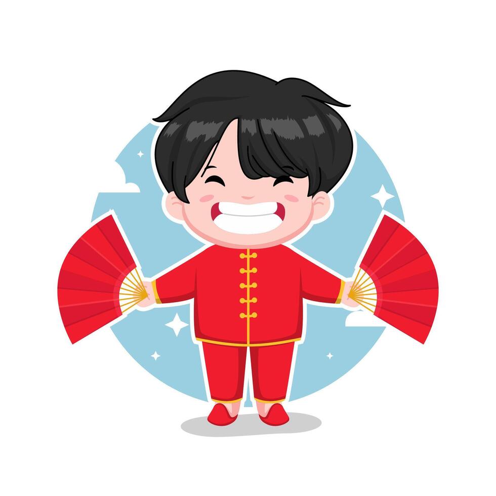 chinese new year cartoon illustration vector