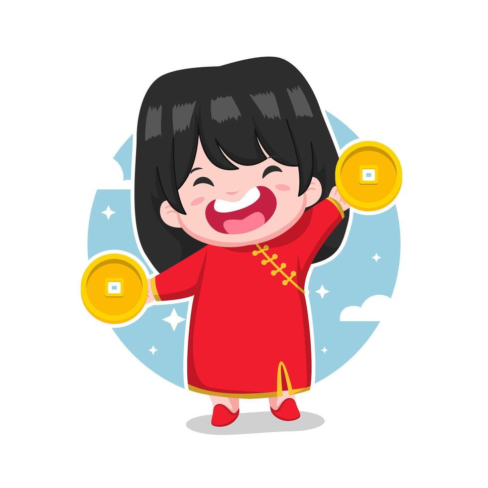 chinese new year cartoon illustration vector