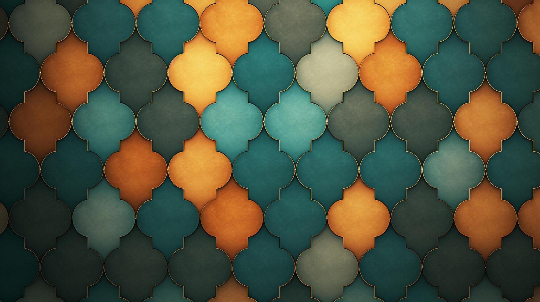 AI generated Quatrefoil Pattern Background photo