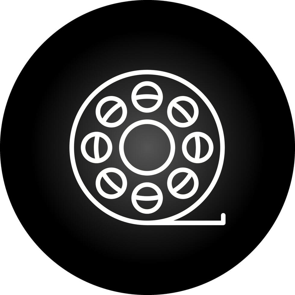 icono de vector de carrete de película