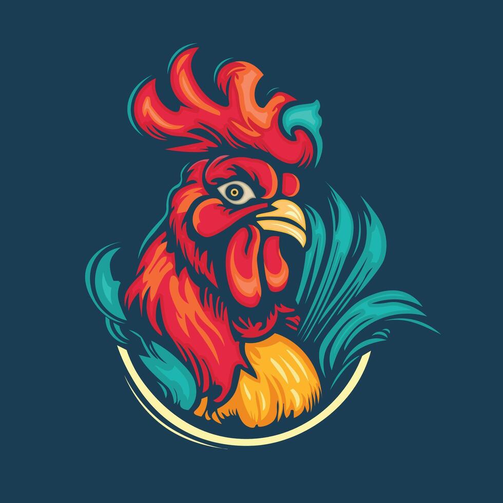 Rooster Logo For Esport vector
