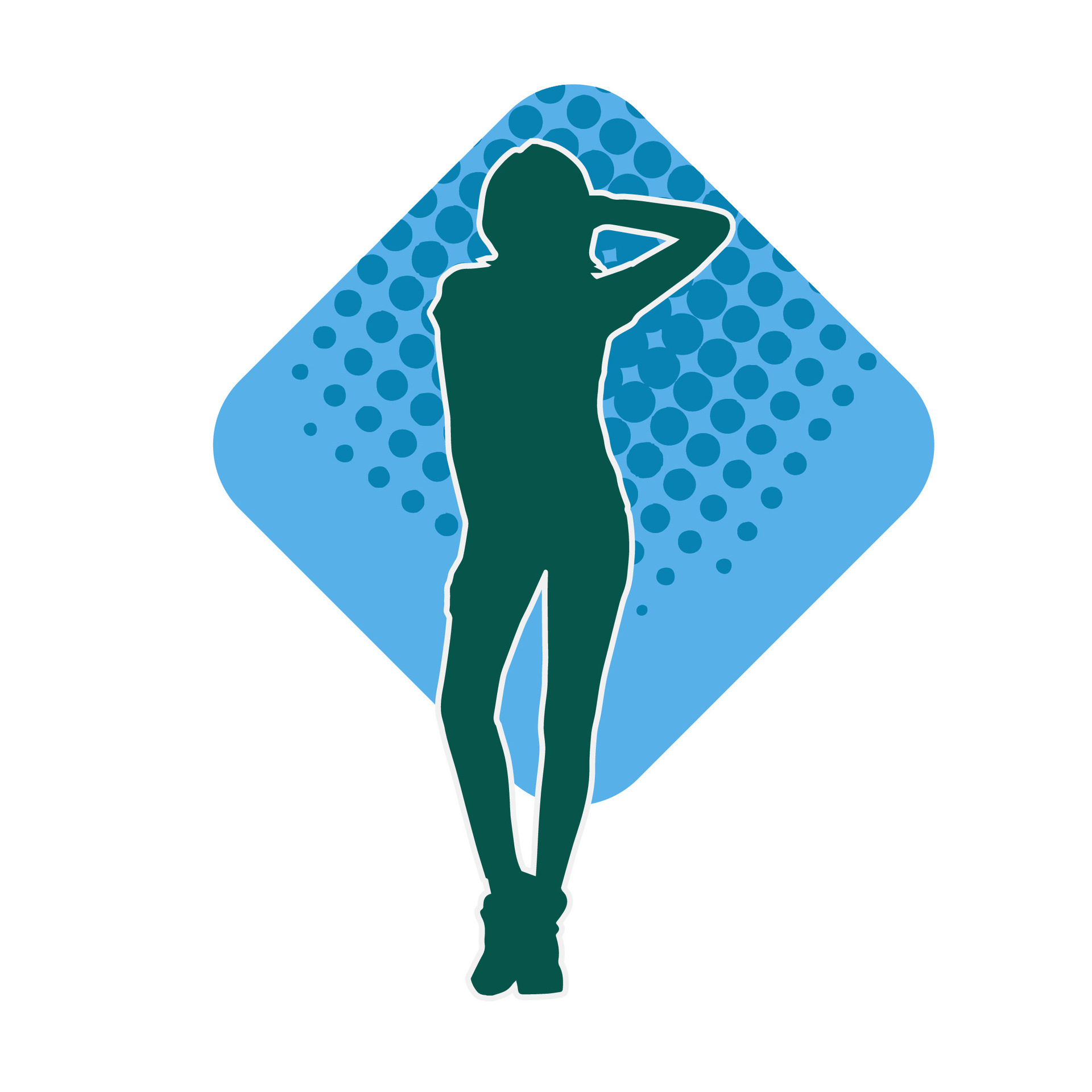 Silhouette Of A Young Slim Female Model In Tight Outfit Silhouette Of silhouette-of-a-young-slim-female-model-in-tight-outfit-silhouette-of